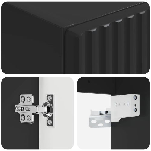 Стенно Баня Кабинет Черно 33 x 34,5 x 100 см