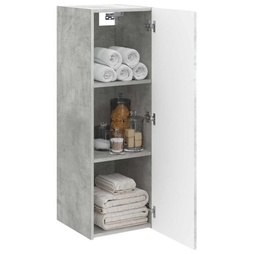 Стенно Баня Кабинет Бетонно сиво 33 x 34,5 x 100 см
