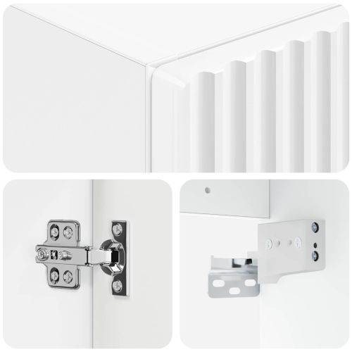 Стенно Баня Кабинет Бял гланц 33 x 34,5 x 100 см