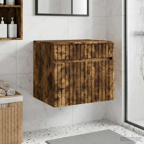 Стенно Баня Кабинет Опушен дъб 59 x 44,5 x 50 см