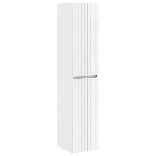 Стенно Баня Кабинет Бял гланц 33 x 34,5 x 160 см