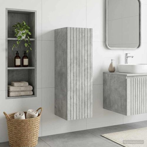 Стенно Баня Кабинет Бетонно сиво 33 x 34,5 x 100 см
