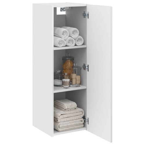 Стенно Баня Кабинет Бяло 33 x 34,5 x 60 см Инженерна дървесина