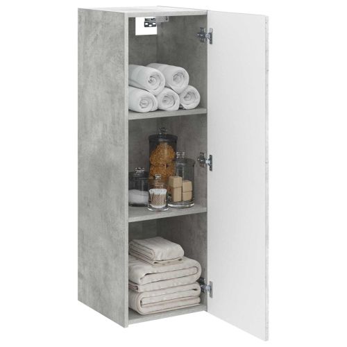 Стенно Баня Кабинет Бетонно сиво 33 x 34,5 x 60 см