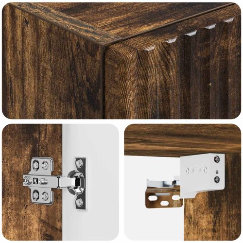 Стенно Баня Кабинет Опушен дъб 33 x 34,5 x 60 см