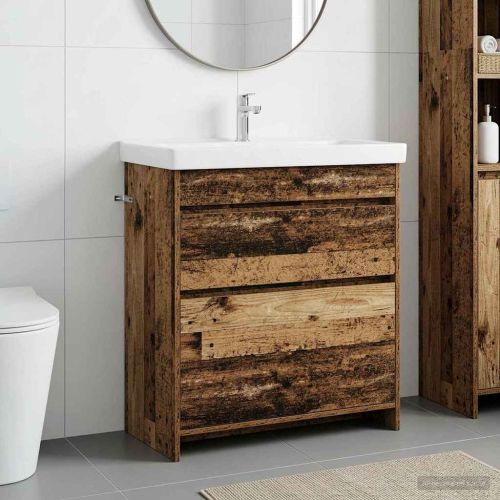 Кабинет под мивка за баня Старо дърво 78,5 x 37,5 x 81 см