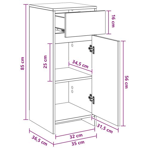 Шкаф за баня Старо дърво 35 x 36,5 x 85 см Инженерна дървесина