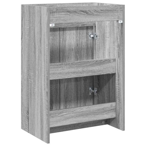 Кабинет под мивка за баня Сив Сонома 56 x 37,5 x 81 см