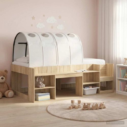 Леглов тунел 2 pcs Бяло 211 x 67.5 x 2 см Полиестер