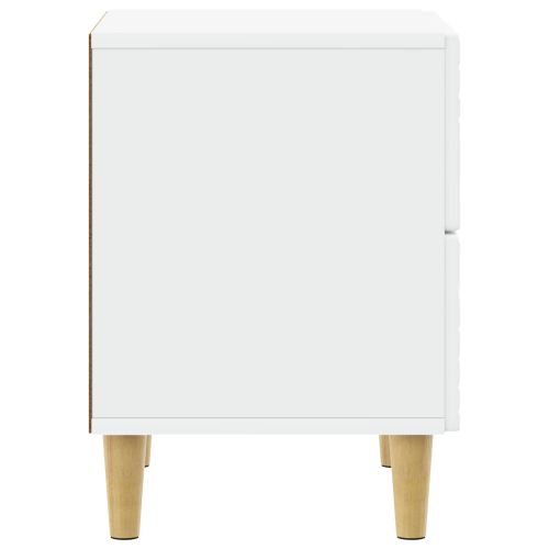 Нощно шкафче 2 бр. Бяло 43 x 34,5 x 48 см Инженерна дървесина