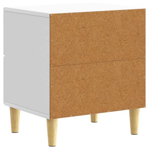 Нощно шкафче 2 бр. Бяло 43 x 34,5 x 48 см Инженерна дървесина