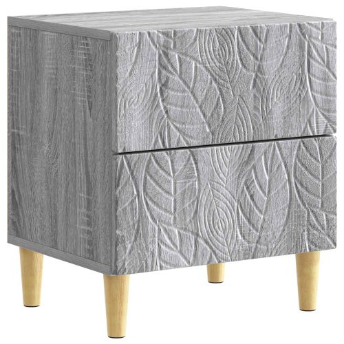 Нощно шкафче Сив Сонома 43 x 34,5 x 48 см Инженерна дървесина