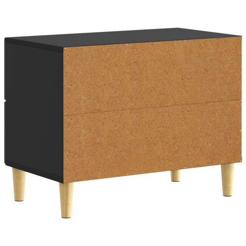 Нощно шкафче Черно 62 x 34,5 x 48 см Инженерна дървесина