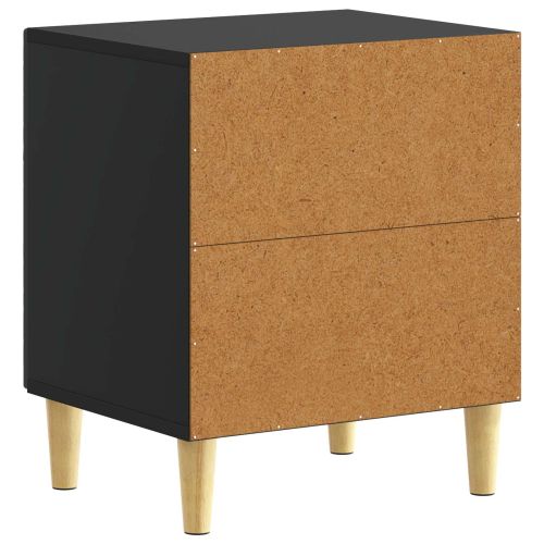 Нощно шкафче Черно 43 x 34,5 x 50 см Инженерна дървесина