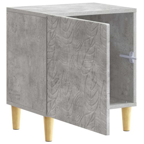 Нощно шкафче 2 бр. Бетонно сиво 43 x 34,5 x 50 см