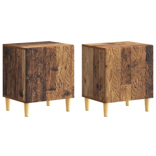 Нощно шкафче 2 бр. Старо дърво 43 x 34,5 x 50 см