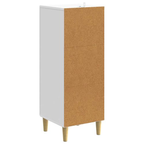 Чекмеджетен шкаф 33 x 34,5 x 90 см Инженерна дървесина Бяло