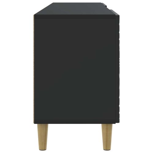 ТВ шкаф 102 x 34,5 x 50 см Черно Инженерна дървесина