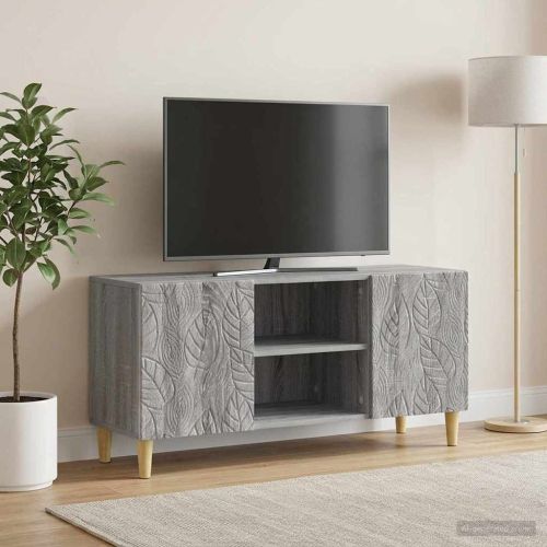 ТВ шкаф 102 x 34,5 x 50 см Сив Сонома Инженерна дървесина