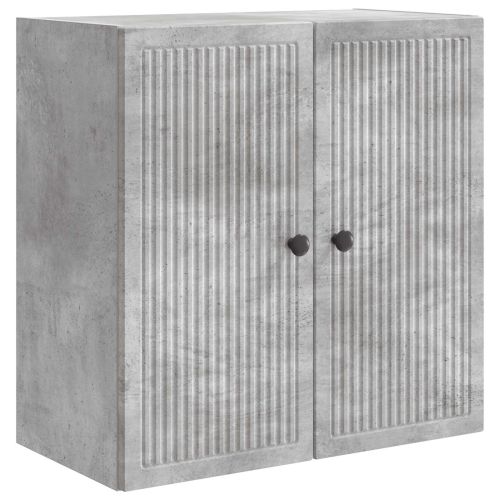 Стенно шкафче Бетонно сиво 59 x 31 x 60 см Инженерна дървесина