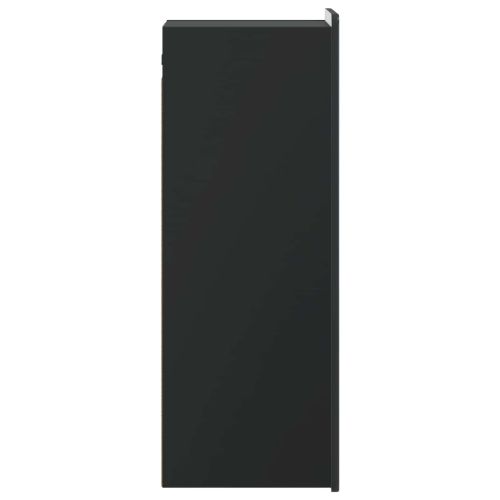 Стенно шкафче Черно 33 x 34,5 x 94 см Инженерна дървесина