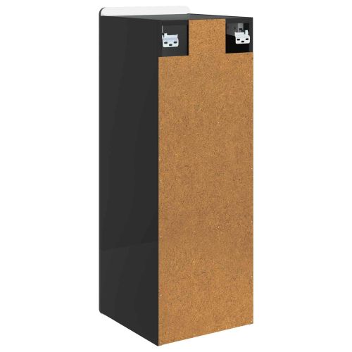 Стенно шкафче Черно 33 x 34,5 x 94 см Инженерна дървесина
