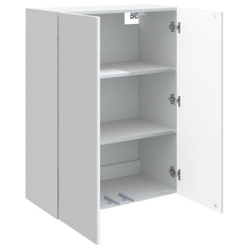 Стенно шкафче 66 x 34,5 x 90 см Инженерна дървесина Бяло