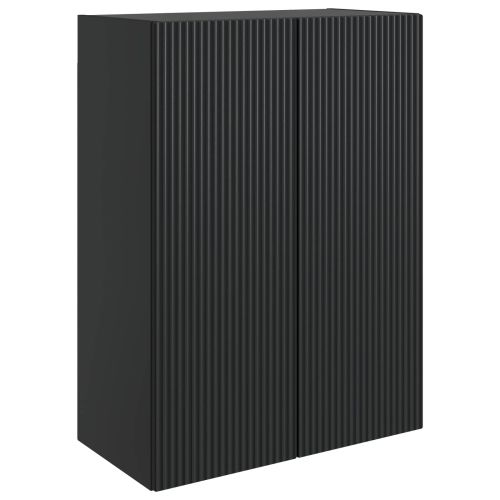 Стенно шкафче 66 x 34,5 x 90 см Инженерна дървесина Черно