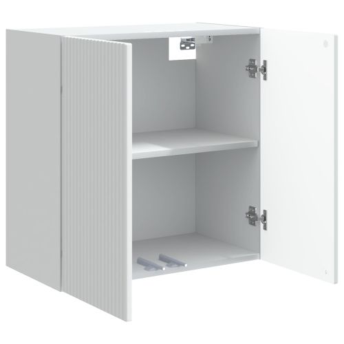 Стенно шкафче 59 x 31 x 60 см Инженерна дървесина Бяло