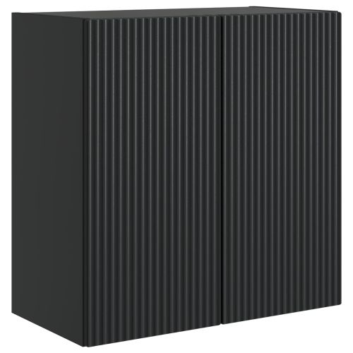 Стенно шкафче 59 x 31 x 60 см Инженерна дървесина Черно