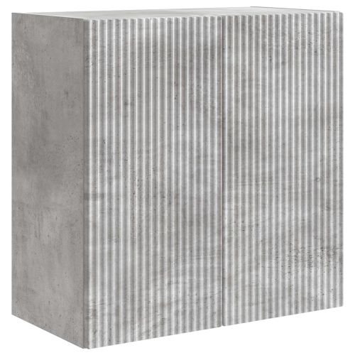 Стенно шкафче 59 x 31 x 60 см Инженерна дървесина Бетонно сиво