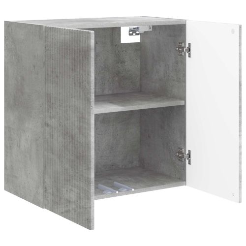 Стенно шкафче 59 x 31 x 60 см Инженерна дървесина Бетонно сиво