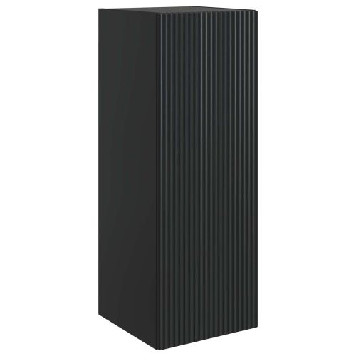 Стенно шкафче 33 x 34,5 x 90 см Инженерна дървесина Черно