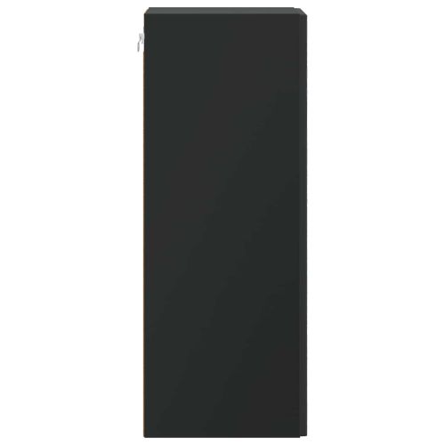 Стенно шкафче 33 x 34,5 x 90 см Инженерна дървесина Черно