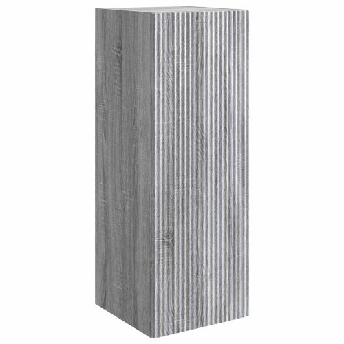 Стенно шкафче 33 x 34,5 x 90 см Инженерна дървесина Сив Сонома