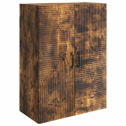 Стенно шкафче Опушен дъб 66 x 34,5 x 90 см Инженерна дървесина