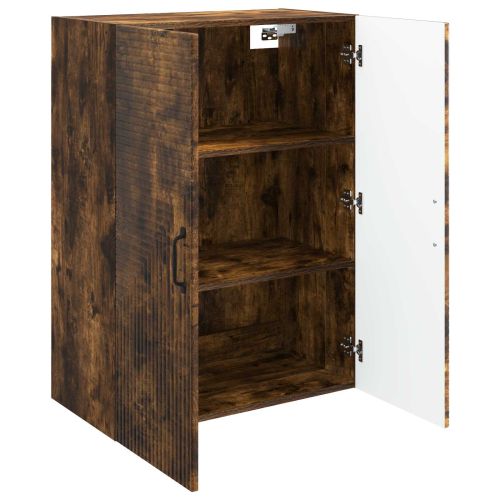 Стенно шкафче Опушен дъб 66 x 34,5 x 90 см Инженерна дървесина