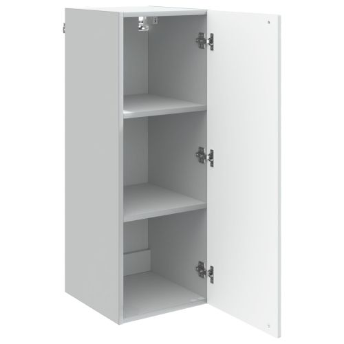 Стенно шкафче Бяло 33 x 34,5 x 90 см Инженерна дървесина