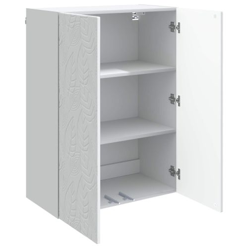 Стенно шкафче Бяло 66 x 34,5 x 90 см Инженерна дървесина