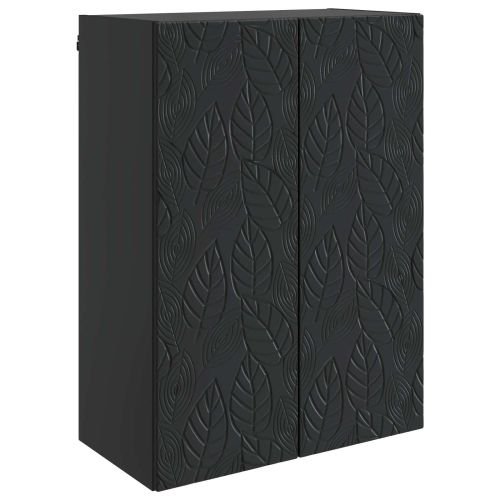 Стенно шкафче 66 x 34,5 x 90 см Инженерна дървесина Черно