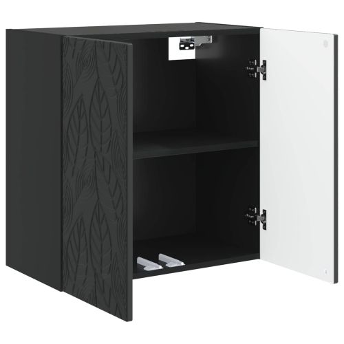 Стенно шкафче 59 x 31 x 60 см Инженерна дървесина Черно