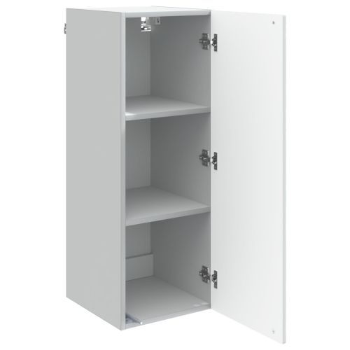 Стенно шкафче Бяло 33 x 34,5 x 90 см Инженерна дървесина