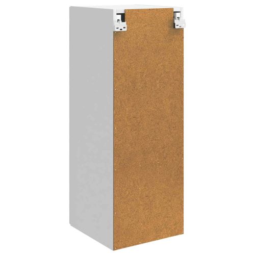 Стенно шкафче Бяло 33 x 34,5 x 90 см Инженерна дървесина