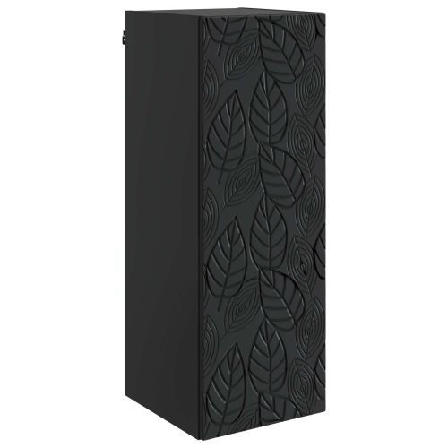 Стенно шкафче 33 x 34,5 x 90 см Инженерна дървесина Черно