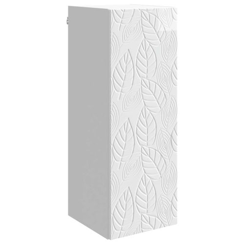 Стенно шкафче 33 x 34,5 x 90 см Инженерна дървесина Бял гланц