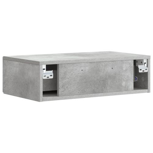 Стенен страничен масичка 87,5 x 34,5 x 17 см Бетонно сиво