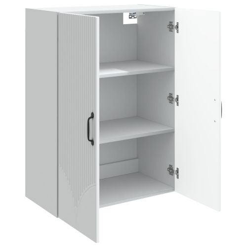 Стенно шкафче Бяло 66 x 34,5 x 90 см Инженерна дървесина