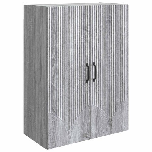 Стенно шкафче 66 x 34,5 x 90 см Инженерна дървесина Сив Сонома