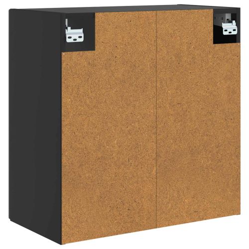 Стенно шкафче 59 x 31 x 60 см Инженерна дървесина Черно