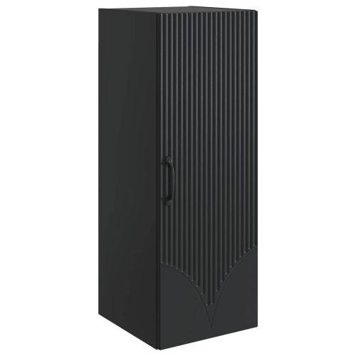 Стенно шкафче 33 x 34,5 x 90 см Инженерна дървесина Черно